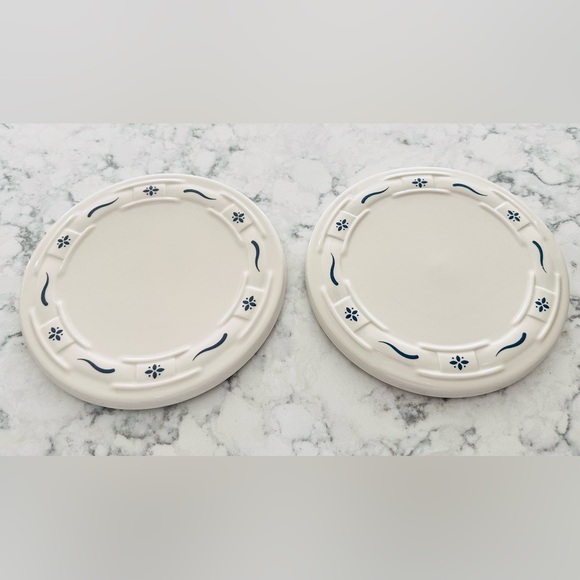 New, Longaberger Pottery Trivets, Woven Traditions Classic Blue - Picture 2 of 4